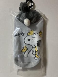PEANUTS 新品タグ付✨犬服　4号　スヌーピー　グレー　フード付きのサムネイル