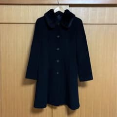 STRAWBERRY FIELDS ロングコート Aライン アンゴラ 黒 日本製 - メルカリ