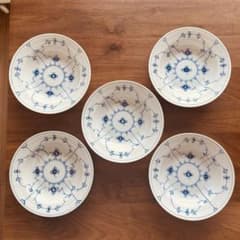 ロイヤルコペンハーゲン101プレーンレース　スーププレート5枚セット ロイヤルコペンハーゲン101プレーンレース スーププレート5枚