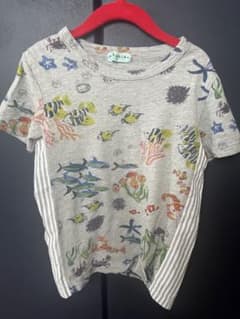 海洋生物プリント Tシャツ 120cmのサムネイル