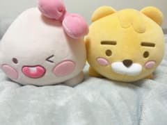 카카오프렌즈 아피치 라이언 봉제인형 2개 세트