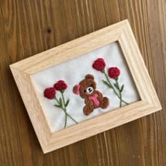 刺繍フレーム☆*:.。 母の日 ハンドメイド インテリア - メルカリ