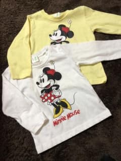 Disney baby ミニーマウス　長袖　90㎝　2枚セット　白　クリーム色のサムネイル
