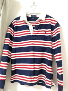 POLO RALPH LAUREN ラガーシャツ ボーダー M(10-12)のサムネイル