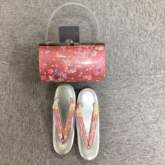 草履バッグセット 桜柄 和装小物のサムネイル