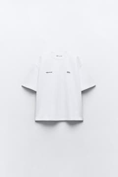 未使用！ZARA☆インターロックテキストTシャツのサムネイル