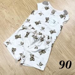新品✨バースデイ　セットアップ　くま　トップス　ノースリーブ　パンツ　リボンのサムネイル