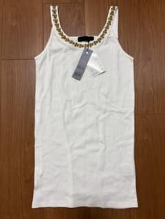JEANASIS ビーズ装飾 タンクトップ F ホワイトのサムネイル