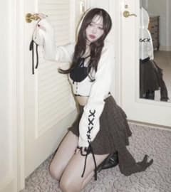 amerge. laceup foodie tops×lace cami set - メルカリ