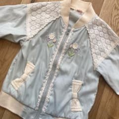 スーリー♡ブルゾン♡ミント♡刺繍♡レース♡ジャケット♡120のサムネイル