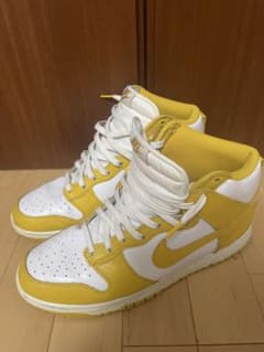 NIKE DUNK HIGH イエロー ホワイト スニーカーのサムネイル