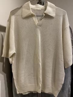 GU メッシュポロシャツ アイボリーのサムネイル