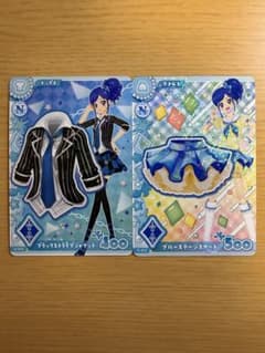 アイカツ ブラックストライプジャケット ブルーステージスカート 2種のサムネイル