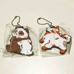 もっちりけもの ラバーキーチェーン 参　獅子＆大熊猫セットのサムネイル