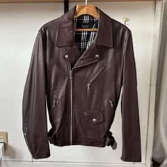 BURBERRY BLACK LABEL 牛革 ダブルライダース L ブラウンのサムネイル