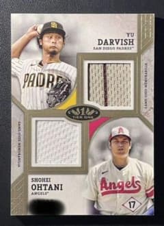 大谷翔平 ダルビッシュ有 ドジャース パドレス デュアルレリック 25枚限定のサムネイル