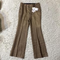 【美品 タグ付】ドゥーズィエムクラス　リネン100 スリム　フレア　パンツ　34 美品 タグ付】ドゥーズィエムクラス リネン100 スリム フレア パンツ