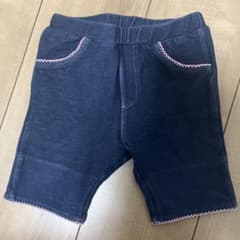 HOT BISCUITS ミキハウス デニムハーフパンツ 80のサムネイル