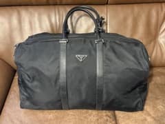 最終 PRADA サフィアーノ ブラック ボストン ナイロン ボストンバッグ 