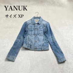 YANUK ヤヌーク デニムジャケット サイズXP ダメージ加工 Gジャン 