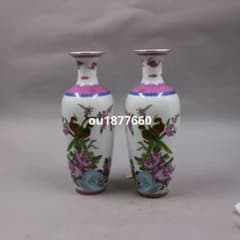 パステルインコ花鳥吉祥紋花瓶 景徳鎮 陶磁器 装飾品 現代工芸品 美術