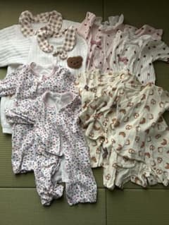 ベビー服 双子長袖ロンパースセット 60cmのサムネイル