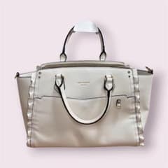 アンドシュエット AND CHOUETTE ハンドバッグ ホワイト フリル - メルカリ