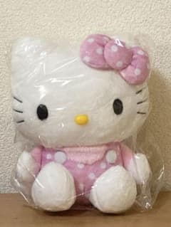【新品未開封】サンリオ ハローキティ ぬいぐるみ Sサイズ ドット ピンクのサムネイル