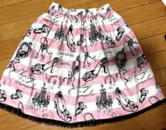 シャーリーテンプル 160 スカート 白 ピンク 黒 ブラック ホワイト