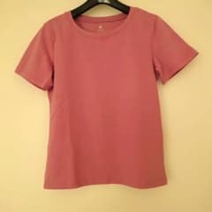 ピンク クルーネック 半袖Tシャツのサムネイル