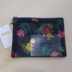 新品未使用 FEILERハイジ メッシュポーチS ネイビー - メルカリ