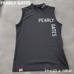 PEARLY GATES ノースリーブ モックネックシャツ ブラック - メルカリ