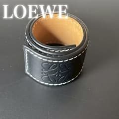 LOEWE スラップ ブレスレット スモール　レザー　カーフスキン　ブラック LOEWE（ロエベ） スラップ ブレスレット スモール カーフレザー