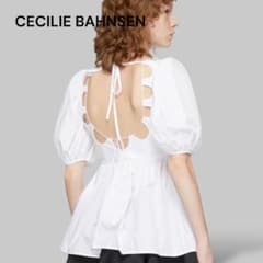 極美品 セシリーバンセン 幻のHOPE TOPパフスリーブブラウス XS 白