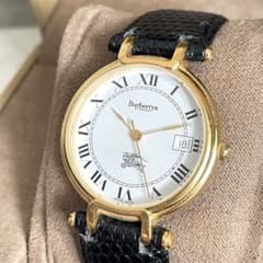 稼動品 Burberry バーバリー ローマン文字盤 デイト ボーイズ 腕時計 
