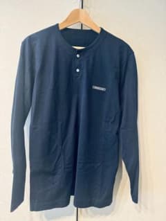 PAPAS & SONS ネイビー ヘンリーネックカットソーのサムネイル