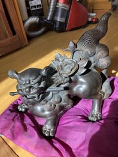 唐銅 金工家 照雲 唐獅子牡丹 銅置物 銅製 唐銅 金工家 照雲 唐獅子牡丹 銅置物 銅製 - メルカリ