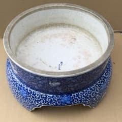 瀬戸焼 加藤杢左衛門造 染付 火鉢 水盤 鉢カバー 骨董 瀬戸焼 加藤杢左衛門造 染付 火鉢 水盤 鉢カバー 骨董 - メルカリ