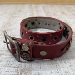 【中古品】kmrii ケムリ ベルト ケムリ kmrii ベルト レッド ヴィンテージ KMRii - メルカリ