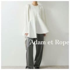 ADAM ET ROPE フリルベプラムロングスリーブカットソー　SAM ADAM ET ROPÉ FEMME(アダム エ ロペ ファム) / 【WEB限定】フリル