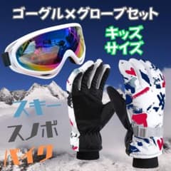 手袋 ゴーグル セット キッズ 子供 スキー スノーボード UV 紫外線