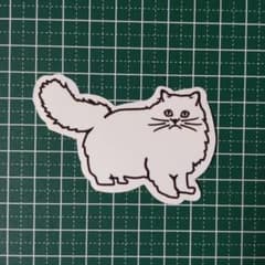 방수 스티커 ☆ 고양이 ☆ [신품] ☆ 씰 ☆ 고양이 ☆ 흰 고양이 ☆ N442