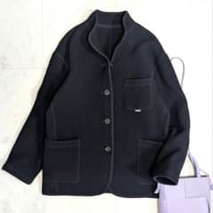 mann様コメント分】マドモアゼルノンノン ウールコート 濃紺 スタンド