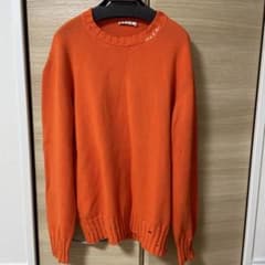 美品　MARNI オレンジ クルーネック　ニット　大人着用可 美品 MARNI オレンジ クルーネック ニット 大人着用可 - メルカリ