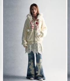 NONAME SPACE FurCollarLooseSweaterJacketのサムネイル