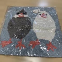 文鳥柄 さくらとぶんた ミニマット 45×45cmのサムネイル