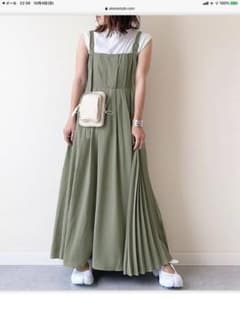 Aラインサロペットロングワンピースのサムネイル