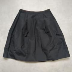 フォクシー FOXEY バルーンスカート シルク ブラック XL レディマカロン フォクシー シルク100% バルーンフレアスカート ブラック 日本製【L