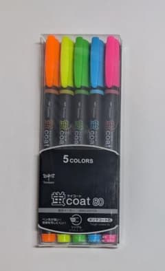 Tombow　蛍光マーカー　蛍coat 80　5色セットのサムネイル