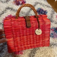 toino 赤 カゴバック　美品のサムネイル